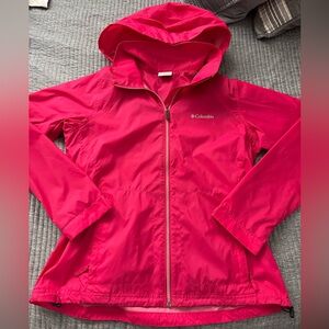 Columbia women’s large pink windbreaker NWOT